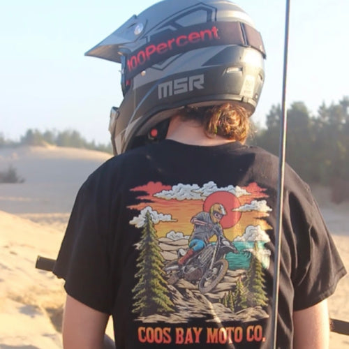 Classic Coos Bay Moto Co. Beach T-shirt